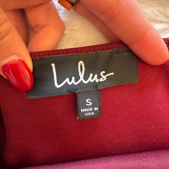 Lulu's Burgundy Wine Red Bodycon Mini Dress - Picture 11 of 13